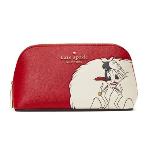 Kate Spade Bags New Kate Spade Disney X Cruella 1 Dalmatians Small Cosmetic Case Red Poshmark