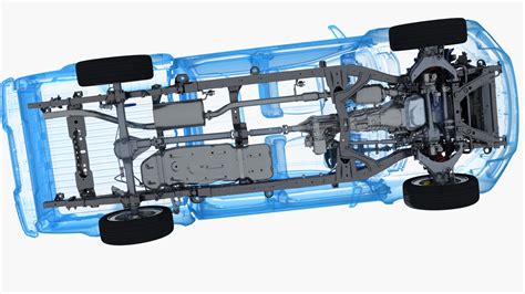 3d Pickup Truck Chassis X Ray Model Turbosquid 2066727