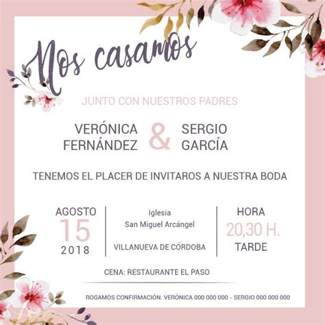 Invitación De Boda Para Verónica And Sergio Invitaciones De Boda