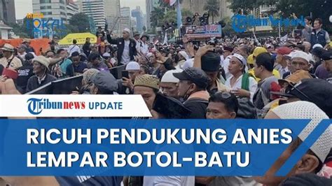 Video Demo Di Patung Kuda Ricuh Pendukung Anies Dan Prabowo Saling