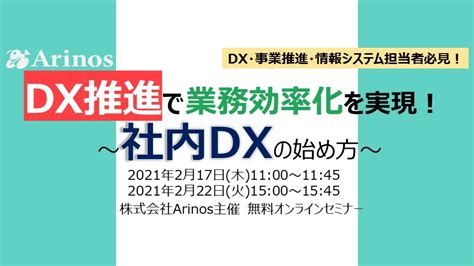 社内dxの始め方～dx推進で業務効率化を実現～オンラインセミナー｜it勉強会・イベントならtech Play テックプレイ