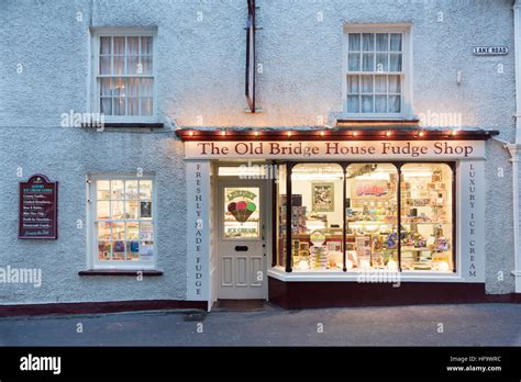 The Old Bridge House Fudge Shop in Ambleside the Lake District Cumbria UK Stock Photo - Alamy