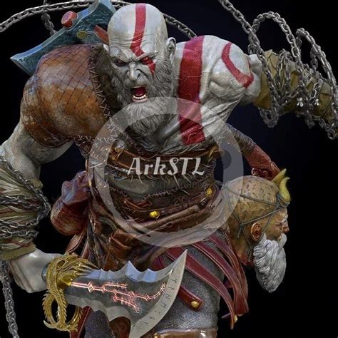 Kratos God Of War 3d Figure Stl 3d Model 3d Printable File 3d Printing