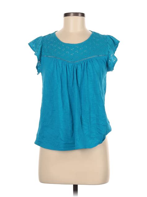 Cece Teal Short Sleeve Top Size M 75 Off Thredup