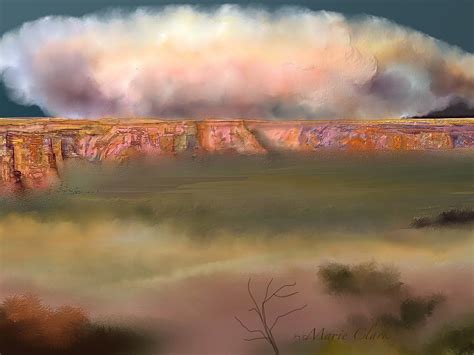 Caprock Escarpment Painting by Marie Clark | Pixels