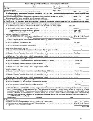 Fillable Online Hr Ou Vaccine History Form For OUHSC OU Tulsa Employees