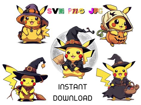 Pikachu Svg Pikachu Png Pokemon Cricut Vector Bundle Pikachu Diy