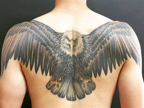 I Eagle Back Tattoo Imiklamo Ekhangayo Enamandla Nenkululeko