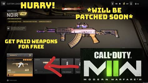 Hurry Up Get Paid Weapons For Free In Modern Warfare Cod Mw Free