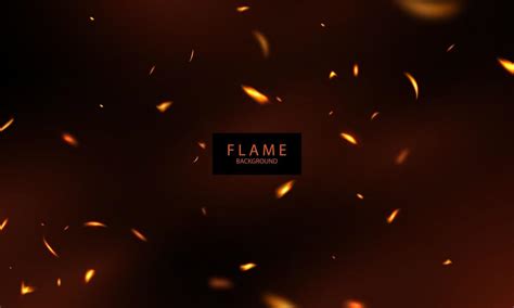 Burning Red Hot Sparks Realistic Fire Flames Abstract Background