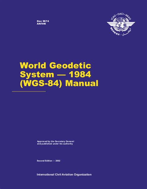 Doc 9674 An946 World Geodetic System — 1984 Wgs 84 Manual