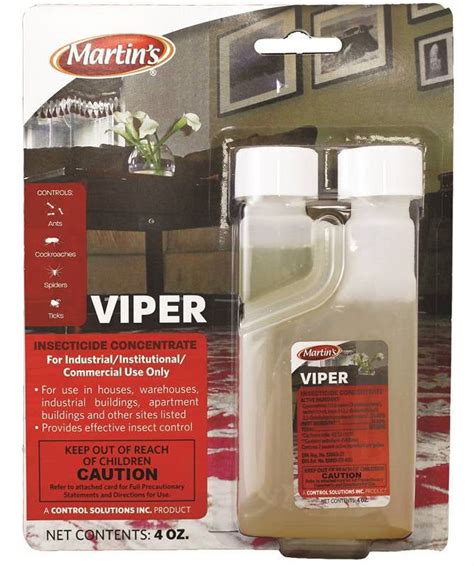 Martin S Viper Insecticide Concentrate Residual Control Of Roaches Ants And More Case 6 X 4