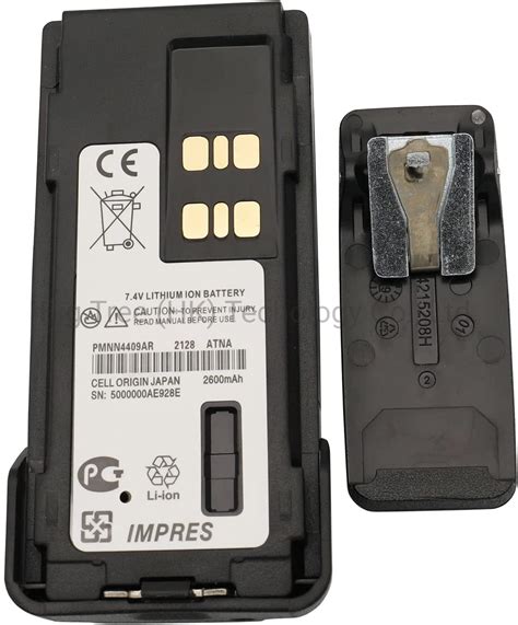 Mah Pmnn Li Ion Battery With Clips For Motorola Mototrbo Radio