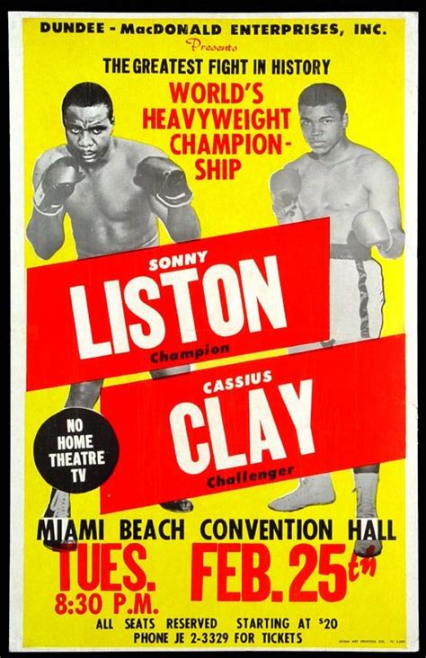 Muhammad Ali Sonny Liston Poster