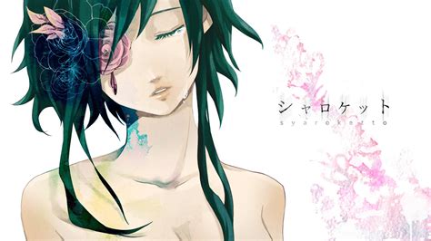 Anime Girls Flowers Rose Closed Eyes Megpoid Gumi Vocaloid Hd