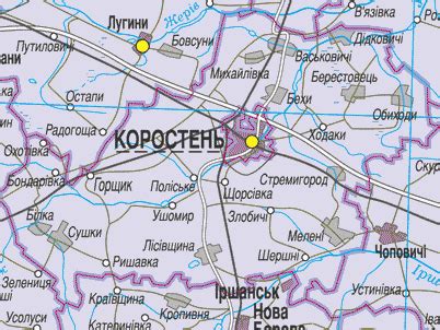 Карти Коростенського району | Коростень-Інфо