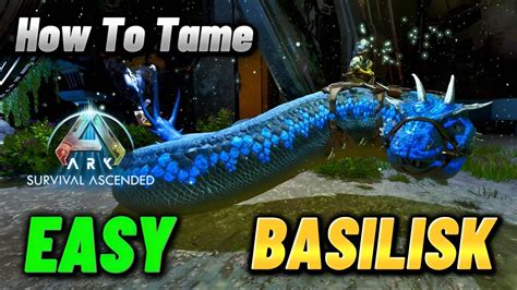 How To Tame A Basilisk Easily In Ark Survival Ascended Aberration Youtube