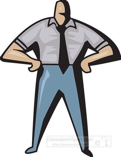 Business Clipart Man Standing With His Hands On His Hips