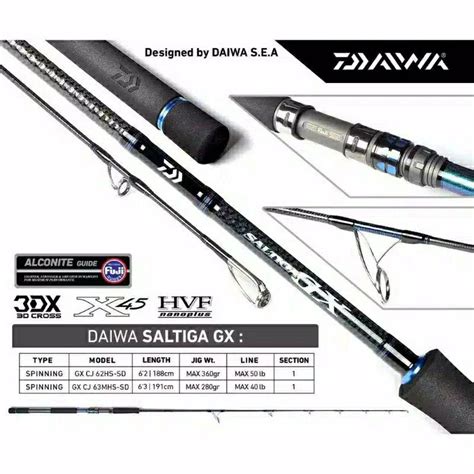 Jual Joran Jigging Daiwa SALTIGA GX CJ 62HS 63MHS 64MS SPINNING