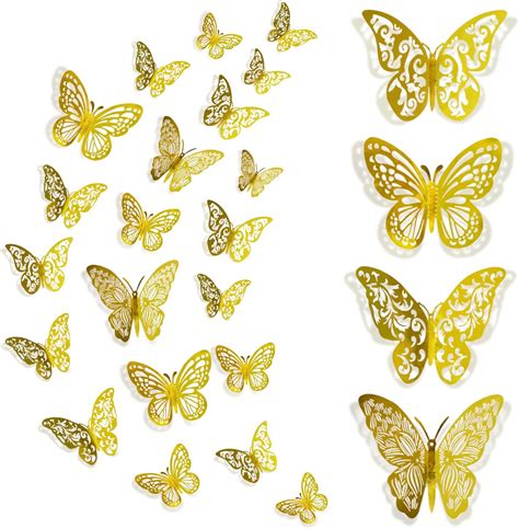 48 Pièces 3D Papillon Stickers MXTIMWAN Muraux Décoration Realiste