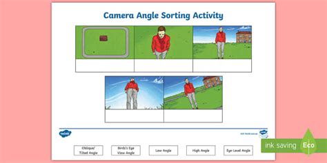 Camera Angles And Shots Worksheet