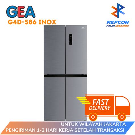 Jual Kulkas Side By Side Gea G D G D Inox Shopee Indonesia