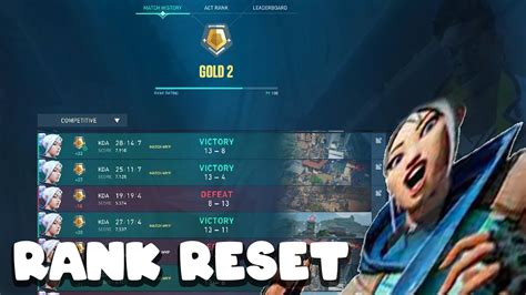 Gold Lobbies Rank Reset Valorant Youtube