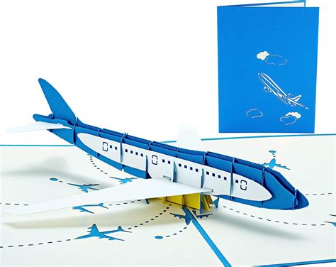 Airplane Wow 3d Pop Up Card For All Occasions Birthday