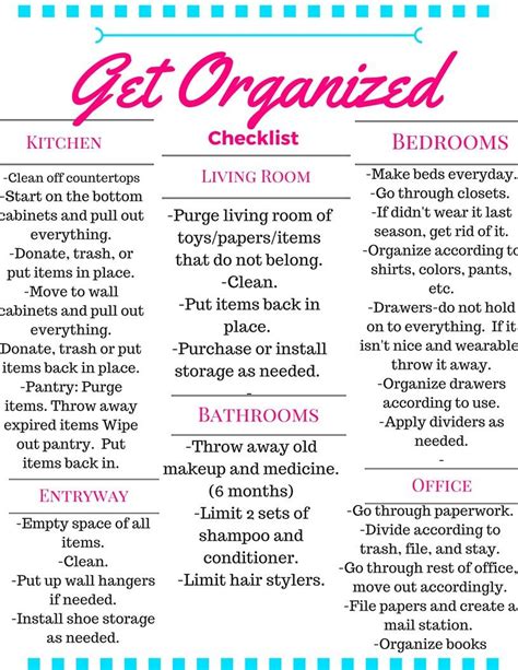 The Best Of Organizing House Cleaning Checklist Organization