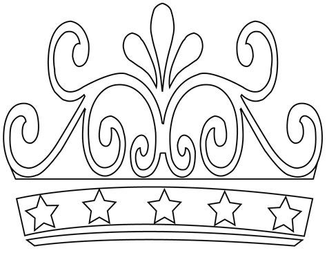 Princess Crowns Coloring Pages Princess Crown With Five Stars Of Gold