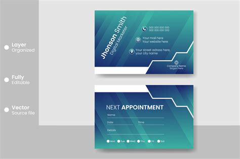 Business Appointment Card Design Graphic by hafizulislamsir9090 ...