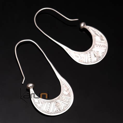 Bijoux Ethniques Touareg Boucles D Oreilles Cr Oles En Argent