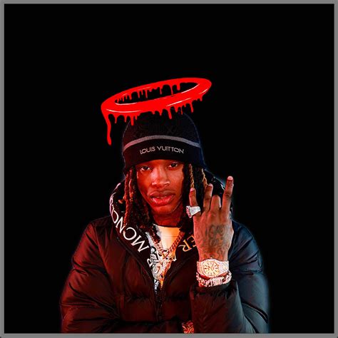 Download RIP King Von Red Halo Wallpaper | Wallpapers.com