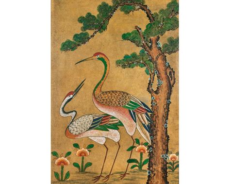 Traditional Korean Crane Art