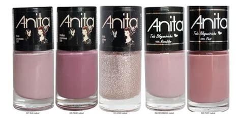 Kit Esmaltes Anita Tons De Nude Cores Glitter MercadoLivre