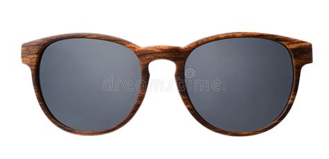 Front View Of Wood Sunglasses Stock Photo Image Of Design Fashion