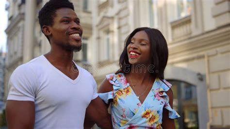 African American Dancers Performing In City Couple Dancing On Street