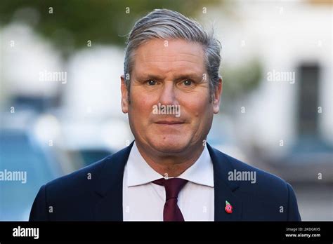 Leader Of The Labour Party Keir Starmer Leaves His Home For Prime Ministers Questions In