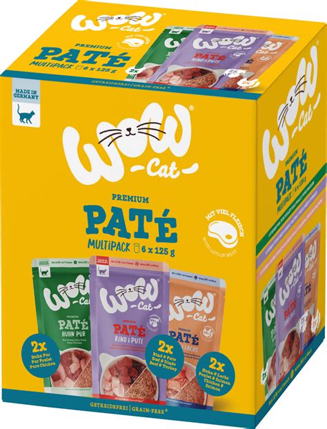 Wow Nassfutter Katze Mit Huhn Lachs Rind Pute Premium Pat Adult