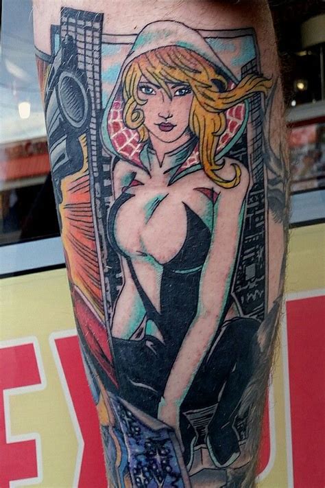 Spider Gwen Marvel Comics Tattoo By Steve Rieck From Las Vegas NV