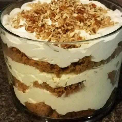 Easy Pumpkin Cream Trifle Recipe Trifle Recipe Trifle Bowl Recipes Trifle Desserts Easy