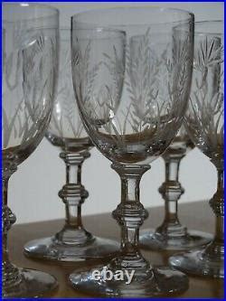 Anciens Verres A Aperitif Cristal Saint Louis Gravure Talma Ht