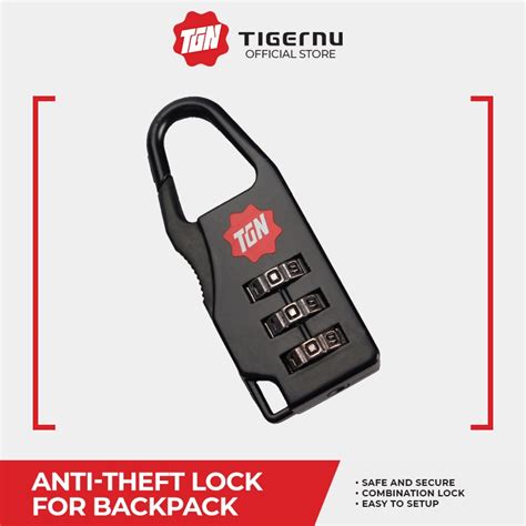 Tigernu Anti Theft Dial Combination Lock System for Backpacks | Shopee ...