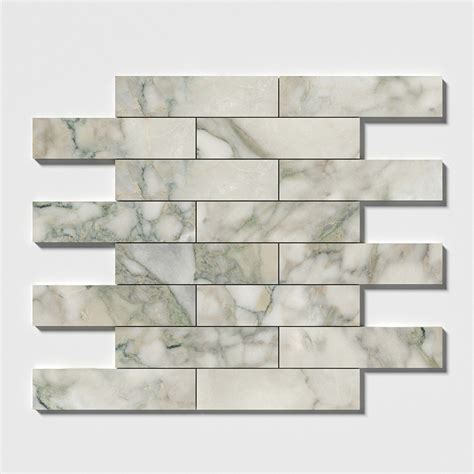 Calacatta Green Honed Herringbone Mosaic X Natural Stone Tile