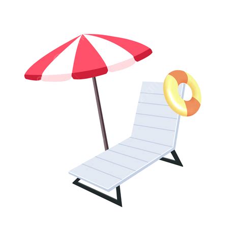 Recliner Png Transparent Recliner Umbrella Swimming Circle Cartoon