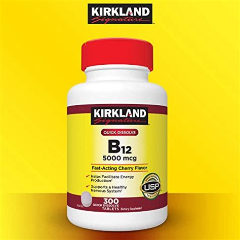 Kirkland Signature Sublingual B 12 5000 Mcg 300 Tablets Vitamins And