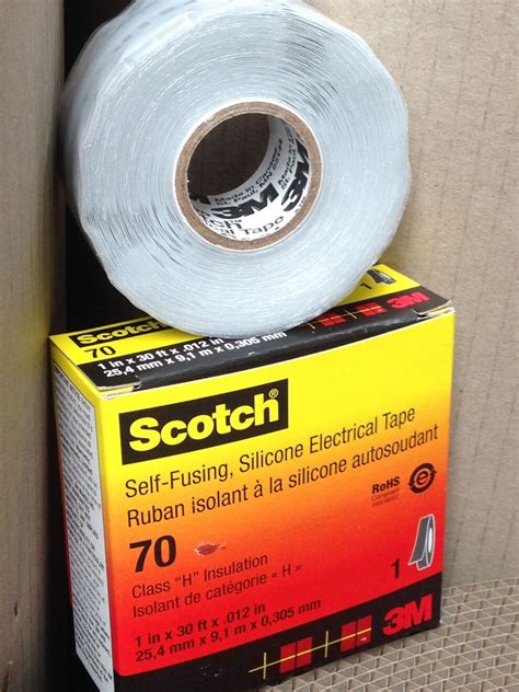 3M Scotch 70 Silicone Rubber Tape 25mm X 9mtr Self Fusing