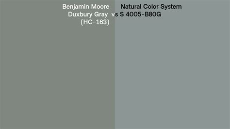 Benjamin Moore Duxbury Gray HC 163 Vs Natural Color System S 4005