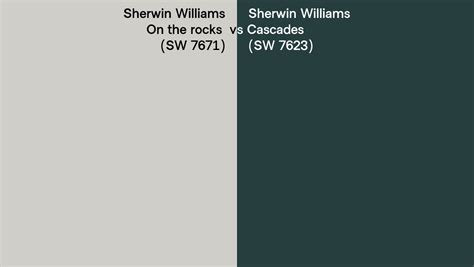 Sherwin Williams On The Rocks Vs Cascades Side By Side Comparison