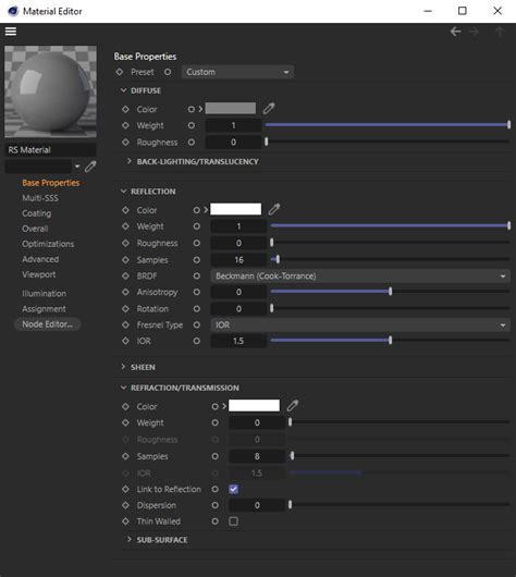 Redshift Material Nodes